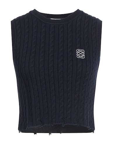 SANDRO Top Navy 69% Cotton, 31% Wool, Viscose