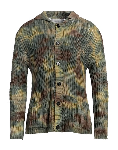 LANEUS Cardigan Verde militare 100% Cotone