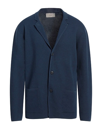 ALTEA Cardigan Navy blue 55% Linen, 45% Cotton