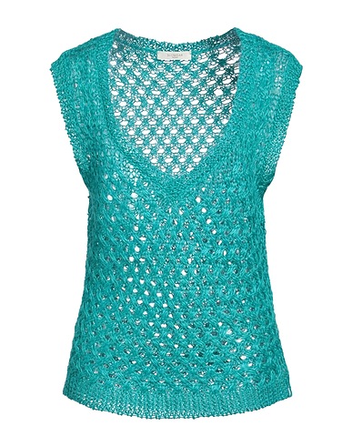 ZANONE Maglia Gilet BY SLOWEAR Turchese 100% Lino