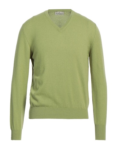 BRUNO MANETTI Maglia in Cachemire Verde militare 100% Cachemire