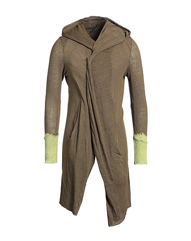 MASNADA Cardigan Verde militare 96% Lino, 4% Elastan