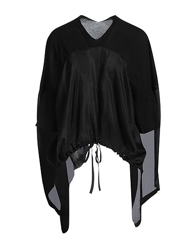 MASNADA Jumper Black 100% Cotton, Silk