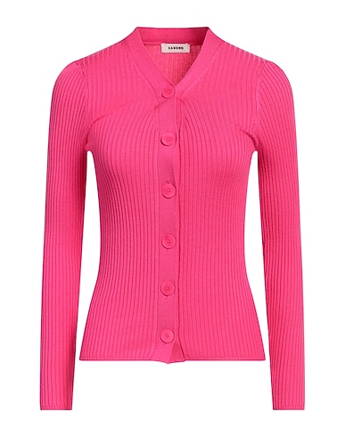 SANDRO Cardigan Fuchsia 49% Viscose, 31% Lyocell, 14% Polyamide, 6% Silk