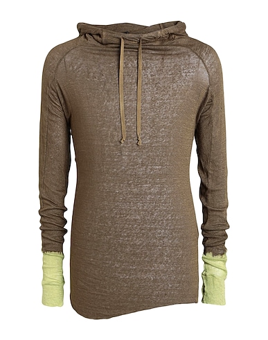 MASNADA Jumper Military green 96% Linen, 4% Elastane