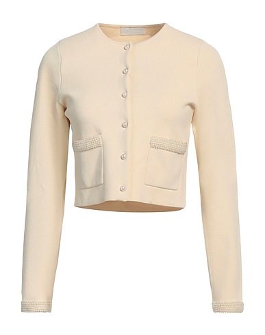 SANDRO Cardigan Beige 53% Viscose, 45% Polyamide, 2% Elastane