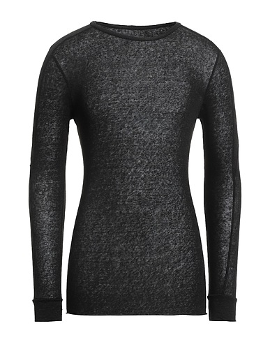 MASNADA Jumper Black 96% Linen, 4% Elastane