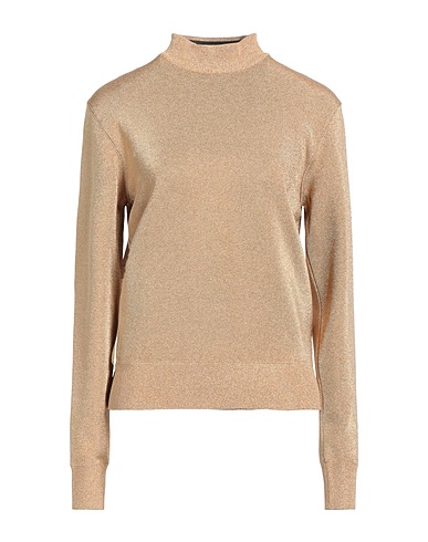 TOM FORD Polo neck Beige 40% Viscose, 40% Silk, 17% Metallic fiber, 3% Polyamide