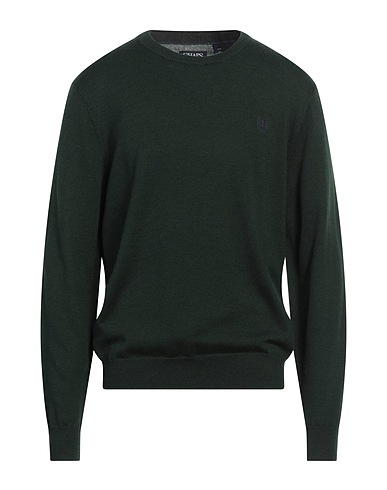 CHAPS Jumper Dark green 100% Merino Wool