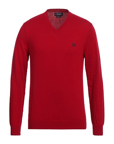 CHAPS Sweater Red 95% Cotton, 5% Cashmere
