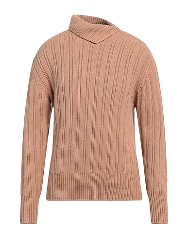 FERRAGAMO Polo neck Beige 70% Virgin Wool, 20% Silk, 10% Cashmere, Calf hair