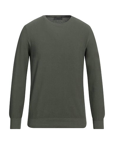 FERRANTE Pullover Verde militare 100% Cotone