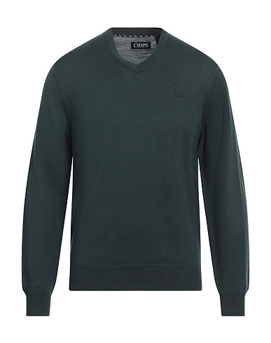 CHAPS Pullover Verde scuro 100% Lana Merino