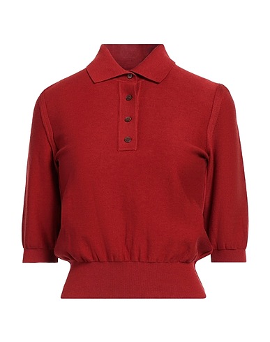 FERRAGAMO Jumper Brick red 70% Cotton, 30% Silk, Lambskin