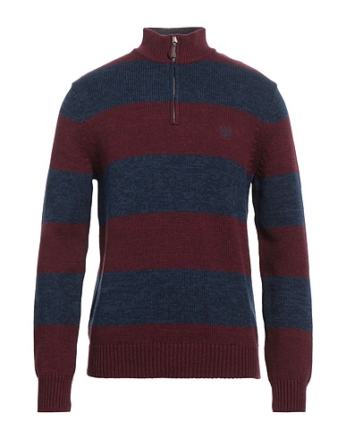 CHAPS Jumper with zip Burgundy 100% Cotton