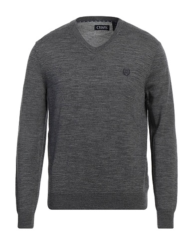 CHAPS Pullover Grigio 100% Lana Merino