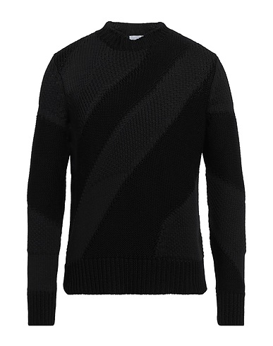 FERRAGAMO Jumper Black 80% Cotton, 20% Polyamide, Calf hair