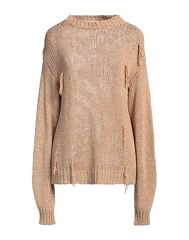 PDR PHISIQUE DU ROLE Jumper Sand 63% Cotton, 20% Polyamide, 10% Other Fibres, 7% Linen