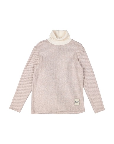 MANUEL RITZ Polo neck Taupe 48% Viscose, 29% Polyester, 19% Nylon, 4% Elastane