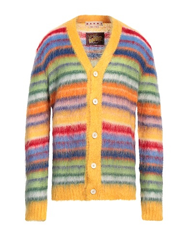 MARNI Cardigan FUZZY WUZZY MOHAIR Yellow 67% Mohair wool, 28% Polyamide, 5% Wool