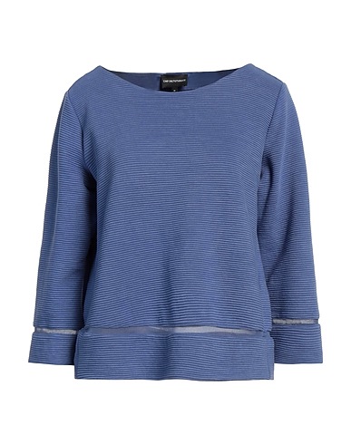 EMPORIO ARMANI Sweater Slate blue 80% Polyester, 18% Viscose, 2% Elastane