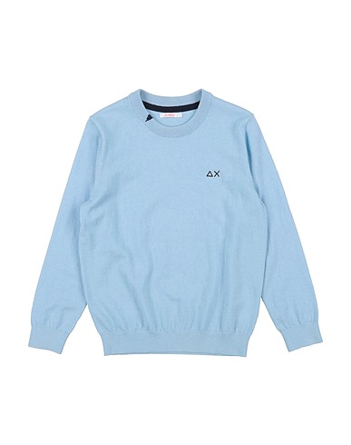 SUN 68 Pullover Celeste 50% Lana Merino, 50% Cotone