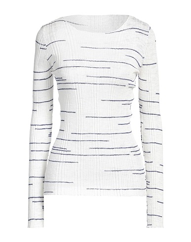 ROBERTO COLLINA Pullover Bianco 55% Lino, 45% Poliestere