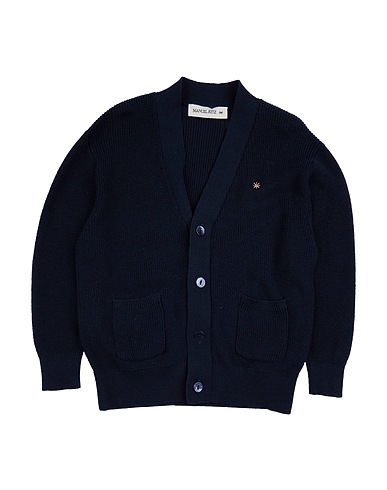 MANUEL RITZ Cardigan Blu notte 95% Cotone, 5% Cachemire