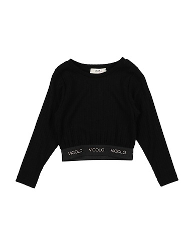 VICOLO Sweater GIRL Black 48% Viscose, 29% Polyester, 19% Polyamide, 4% Elastane