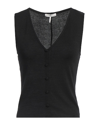 RAG & BONE Sleeveless sweater Black 48% Rayon, 48% Polyester, 4% Elastane