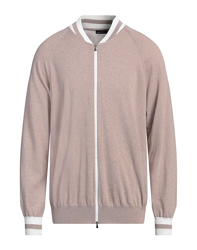 BARBA Napoli Jersey con cremallera BEIGE 100% Algodón