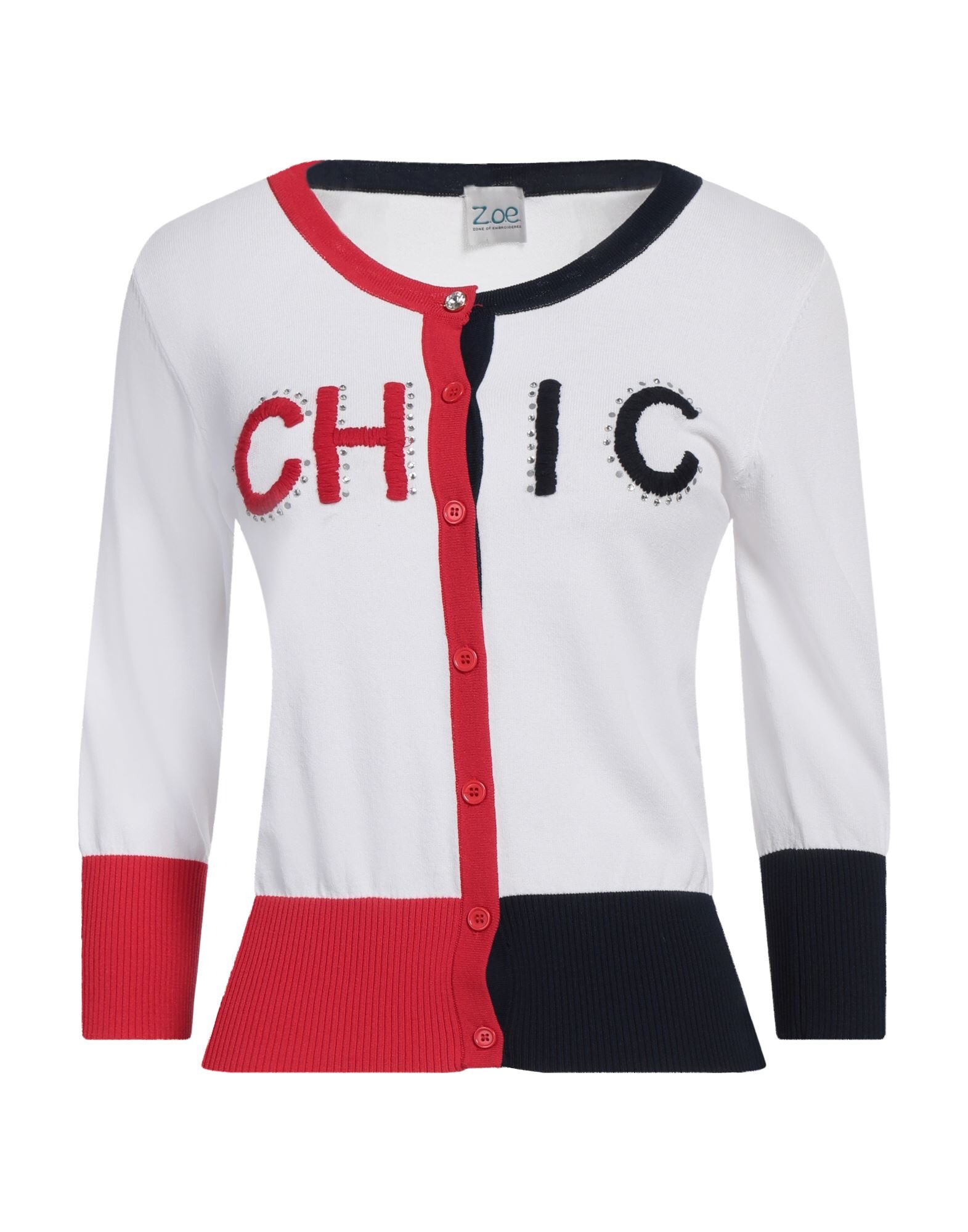 Z.O.E. ZONE OF EMBROIDERED - カーディガン