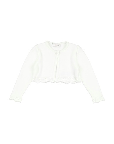 MONNALISA Cardigan White 100% Cotton