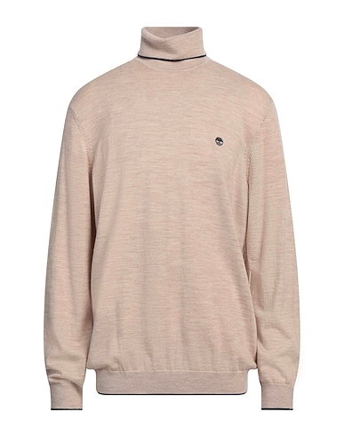TIMBERLAND Rollkragenpullover Beige 100% Merinowolle