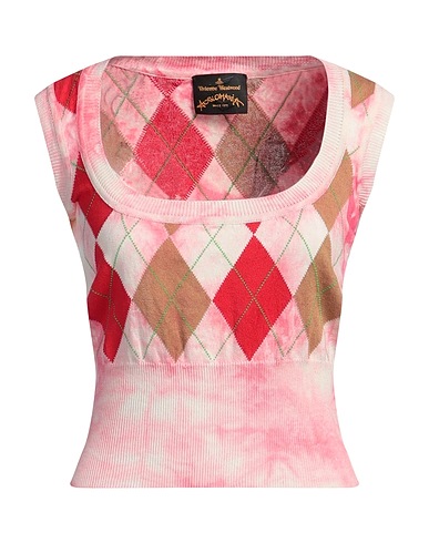 VIVIENNE WESTWOOD ANGLOMANIA Sleeveless sweater Light pink 100% Cotton