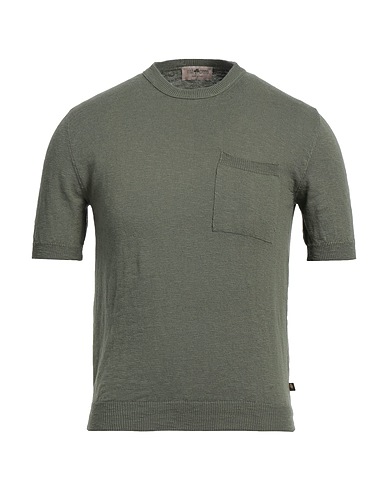 IRISH CRONE Jumper Military green 100% Cotton