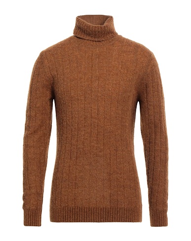IRISH CRONE Polo neck Brown 50% Alpaca wool, 30% Polyamide, 20% Wool