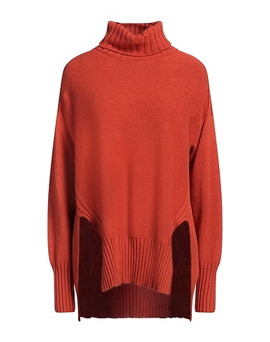 ANTONELLI Polo neck Rust 70% Virgin Wool, 20% Silk, 10% Cashmere
