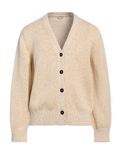 MASSIMO ALBA Cardigan Pastel yellow 100% Cotton