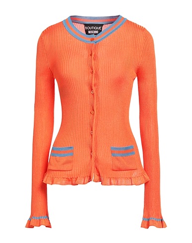 BOUTIQUE MOSCHINO Cardigan Orange 100% Vinyon