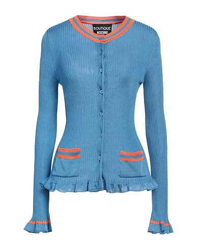 BOUTIQUE MOSCHINO Cardigan Pastel blue 100% Vinyon
