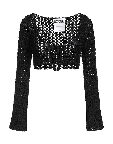 MOSCHINO Shrug COUTURE Black 100% Cotton, Viscose, Polyamide