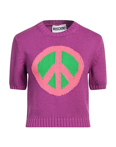 MOSCHINO Sweater COUTURE Mauve 100% Cotton, Polyamide, Elastane