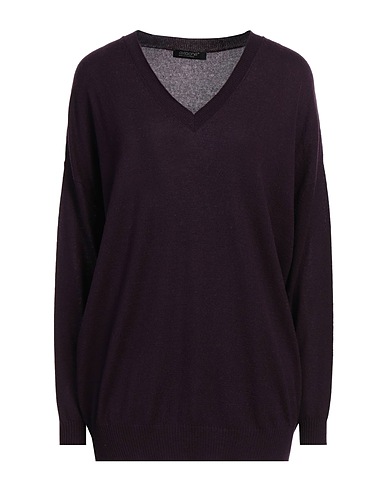 ARAGONA Cashmere jumper Plum 100% Cashmere
