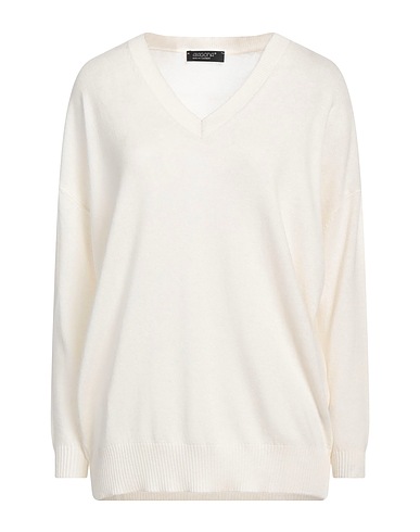 ARAGONA Cashmere jumper Cream 100% Cashmere