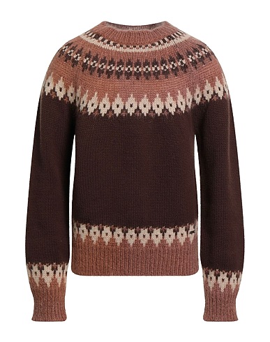 DSQUARED2 Turtleneck Dark brown 75% Virgin Wool, 12% Mohair wool, 8% Polyamide, 5% Wool