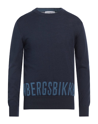 BIKKEMBERGS Sweater Midnight blue 50% Wool, 50% Acrylic