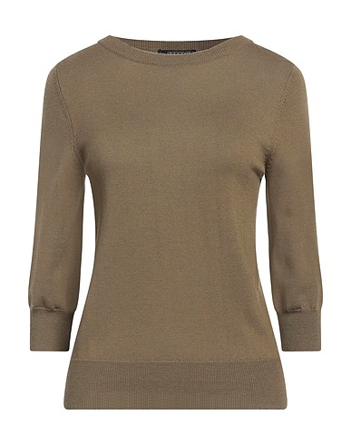 ARAGONA Pullover Khaki 100% Lana Vergine