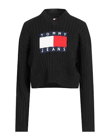 TOMMY JEANS Jumper Black 50% Acrylic, 50% Polyester