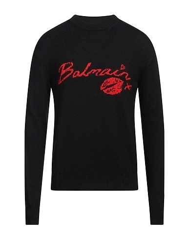 BALMAIN Jumper Black 100% Virgin Wool, Mohair wool, Polyamide